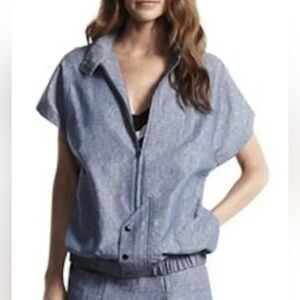 Derek Lam Chambray Hooded Jacket